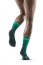 CEP Green/Black Winter Running Short Compression Socks for Women