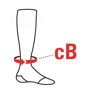 Ankle circumference measurement guide
