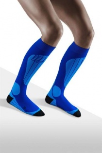 CEP Ski Thermo Blue/Azure Compression Socks for Women