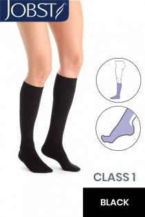 JOBST UltraSheer RAL Class 1 Black Knee High Compression Stockings