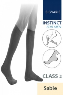 Sigvaris Instinct Men's Class 2 Sable Calf Compression Stockings