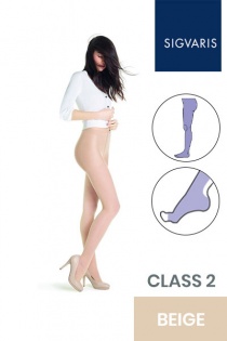 Sigvaris Style Transparent Class 2 Knee High Beige One (110) Compression Stockings with Open Toe