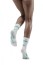 CEP Women's White and Blue Neon Mid-Cut Compression Socks for Running
