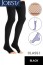 Jobst Opaque Class 1 Black Thigh High Compression Stockings with Open Toe and Dotted Silicone Band