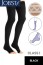 Jobst Opaque Class 1 Black Thigh High Compression Stockings with Open Toe and Lace Silicone Band