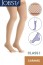 Jobst Opaque Class 1 Caramel Thigh High Compression Stockings with Open Toe and Dotted Silicone Band