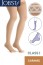 Jobst Opaque Class 1 Caramel Thigh High Compression Stockings with Open Toe and Lace Silicone Band
