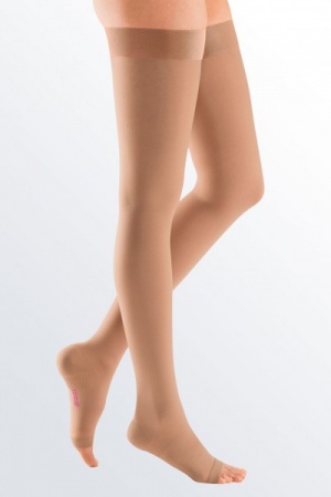 Medi Mediven Plus Class 2 Beige Thigh Compression Stockings with Open Toe