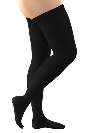 FITLEGS Class 2 Thigh Length Black Compression Stockings (Pack of Three Pairs)