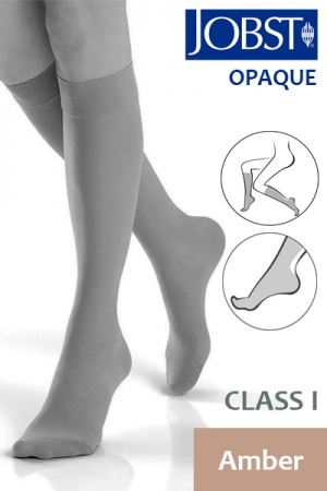 Jobst Opaque Class 1 Amber Knee High Compression Stockings