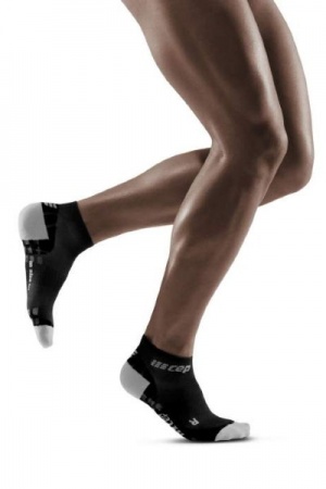 CEP Black/Light Grey Ultralight Pro Low Cut Compression Socks for Men