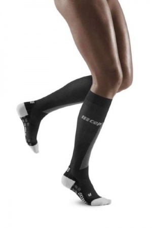 CEP Black/Light Grey Ultralight Pro Running Compression Socks for Women
