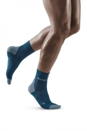 CEP Blue/Grey 3.0 Short Compression Socks for Men