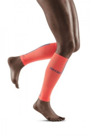 CEP Coral/Grey 3.0 Compression Calf Sleeves for Women