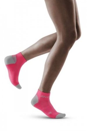 CEP Rose/Light Grey 3.0 Low Cut Compression Socks for Women
