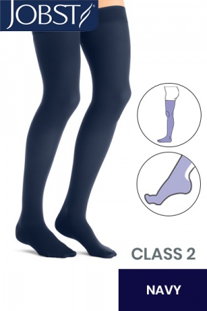 Jobst Opaque Class 2 Navy Thigh High Compression Stockings