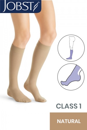 Jobst UltraSheer Class 1 Natural Knee High Compression Stockings - Money Off!