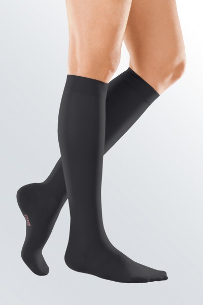 Medi Mediven Elegance Class 1 Black Below Knee Compression Stockings ...