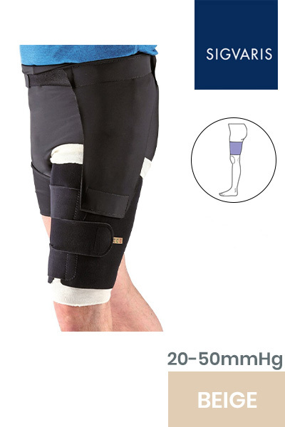 Sigvaris Compreflex Unisex Beige Thigh Sleeve Compression Stockings