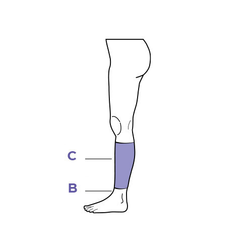 Measure the circumference of your leg at the marked points Sigvaris Measurement Guide