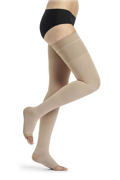 Sigvaris C2 Beige Grip Stockings and Open Toe Compression Stockings