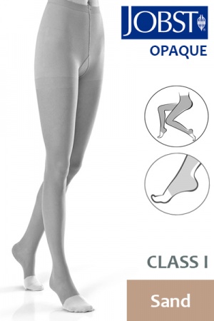 Jobst Opaque Class 1 Sand Compression Tights with Open Toe