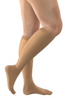 FITLEGS Class 2 Below-Knee Beige Compression Stockings