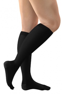 FITLEGS Class 2 Below-Knee Black Compression Stockings