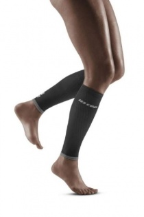 CEP Black/Light Grey Ultralight Compression Calf Sleeves for Women