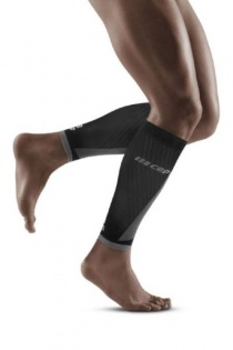 CEP Black/Light Grey Ultralight Pro Calf Compression Sleeves for Men