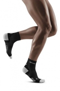 CEP Black/Light Grey Ultralight Short Compression Socks for Men