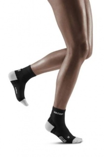 CEP Black/Light Grey Ultralight Short Compression Socks for Women