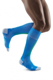 CEP Electric Blue/Light Grey Ultralight Pro Running Compression Socks for Men