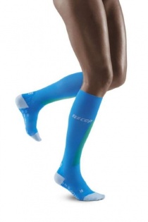 CEP Electric Blue/Light Grey Ultralight Pro Running Compression Socks for Women