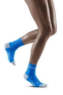 CEP Electric Blue/Light Grey Ultralight Short Compression Socks for Women