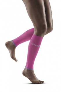 CEP Electric Pink/Light Grey Ultralight Compression Calf Sleeves for Women