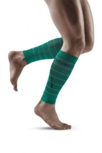 CEP Green Reflective Calf Compression Sleeves for Men