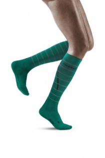 CEP Green Reflective Running Compression Socks for Women