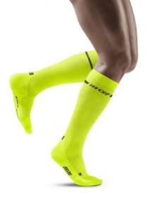 CEP Men's Yellow Neon Compression Socks for Running