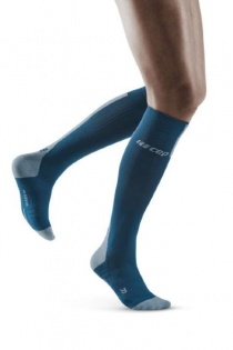 CEP Run Blue/Grey Compression Socks 3.0 for Women