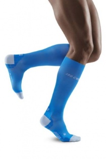 CEP Run Electric Blue/Light Grey Ultralight Compression Socks for Men