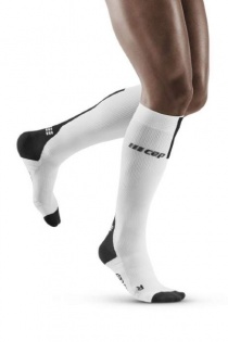 CEP Run White/Dark Grey Compression Socks 3.0 for Men