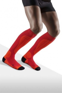 CEP Ski Thermo Orange/Cranberry Compression Socks for Men