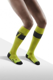 CEP Ski Ultralight Lime/Dark Grey Compression Socks for Women