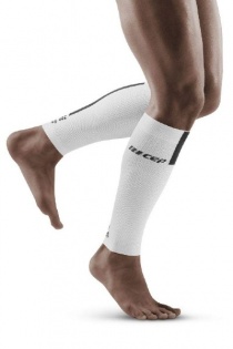 CEP White/Dark Grey 3.0 Compression Calf Sleeves for Men