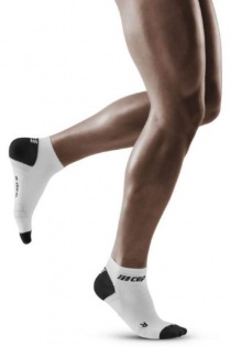 CEP White/Dark Grey 3.0 Low Cut Compression Socks for Men