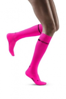 CEP Women's Pink Neon Compression Socks for Running