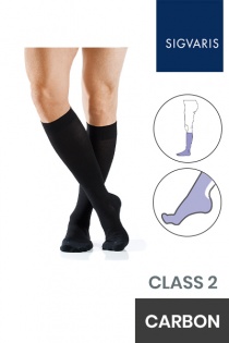 Sigvaris Active Masculine Class 2 Knee High Carbon Compression Stockings