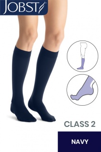 JOBST Opaque RAL Class 2 (23 -  32mmHg) Navy Knee High Compression Stockings