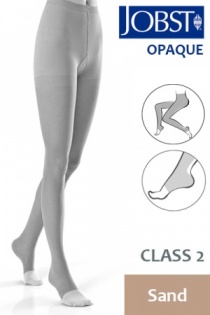 JOBST Opaque RAL Class 2 (23 - 32mmHg) Sand Compression Tights with Open Toe